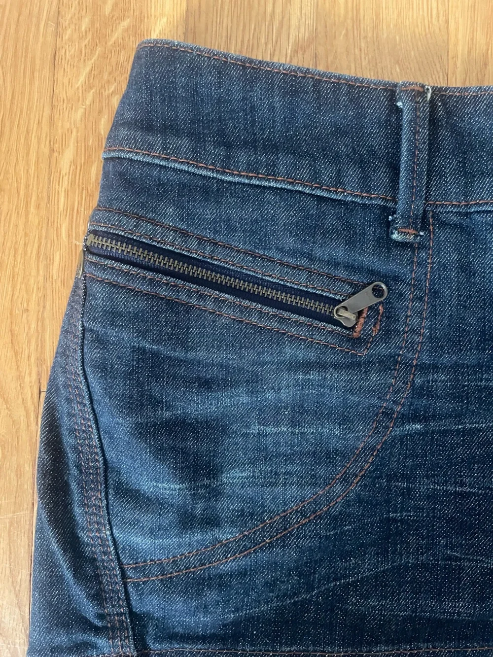 Denim mini skirt